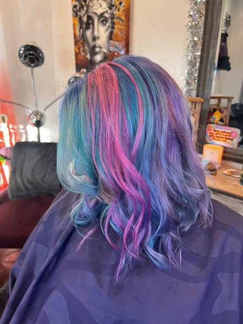 Fashion Hair Color in Green Valley Ranch, Colorado This dimensional fashion hair color blends soft b(..)